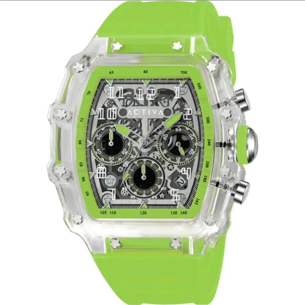 🍀Activa Fury X Men's Watch w/ Skeleton Dial - 44.3mm - Picture 1 of 1